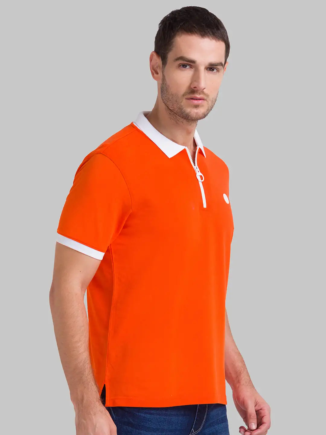 Men Regular Fit Blue Polo