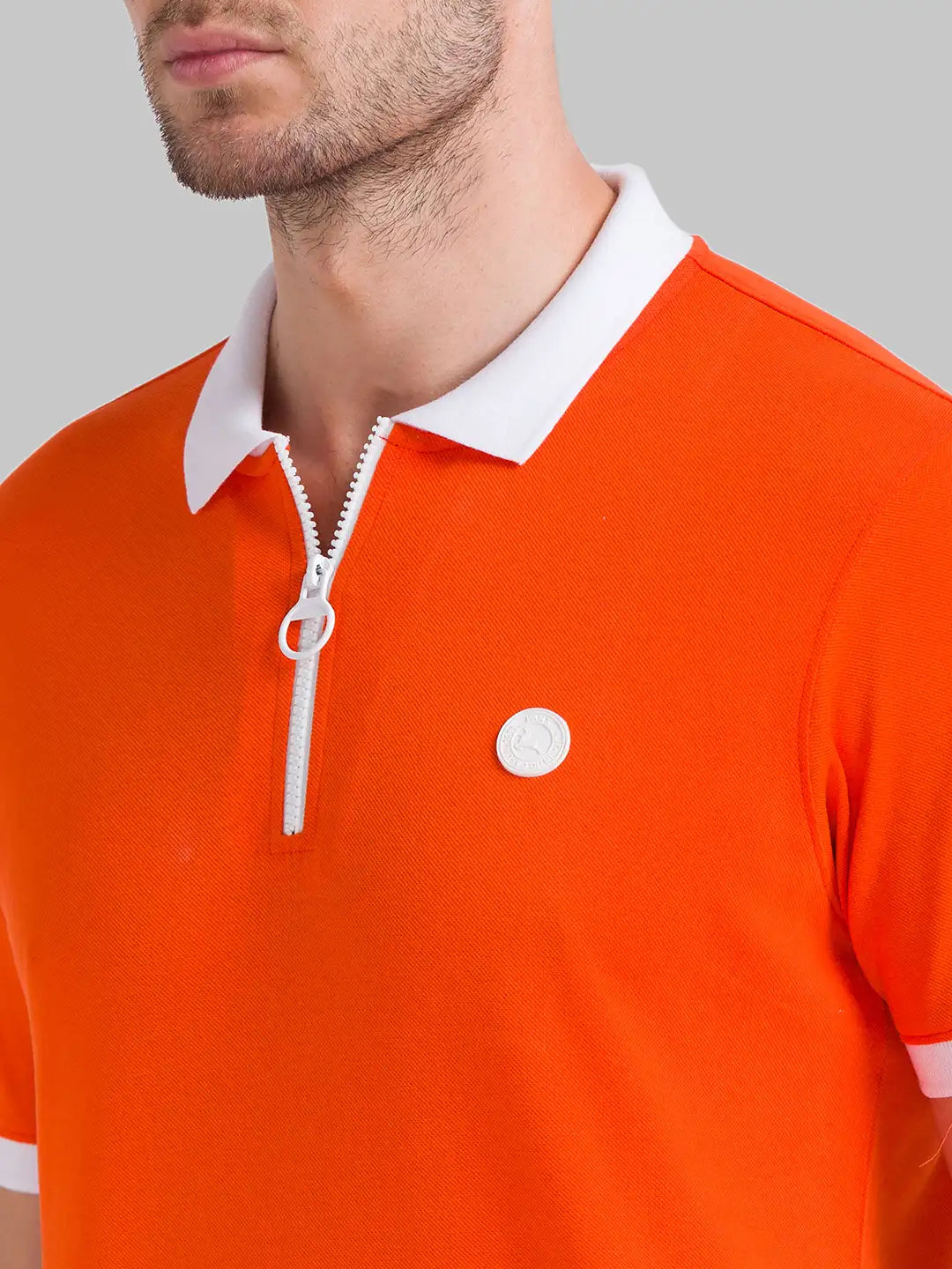 Men Regular Fit Blue Polo