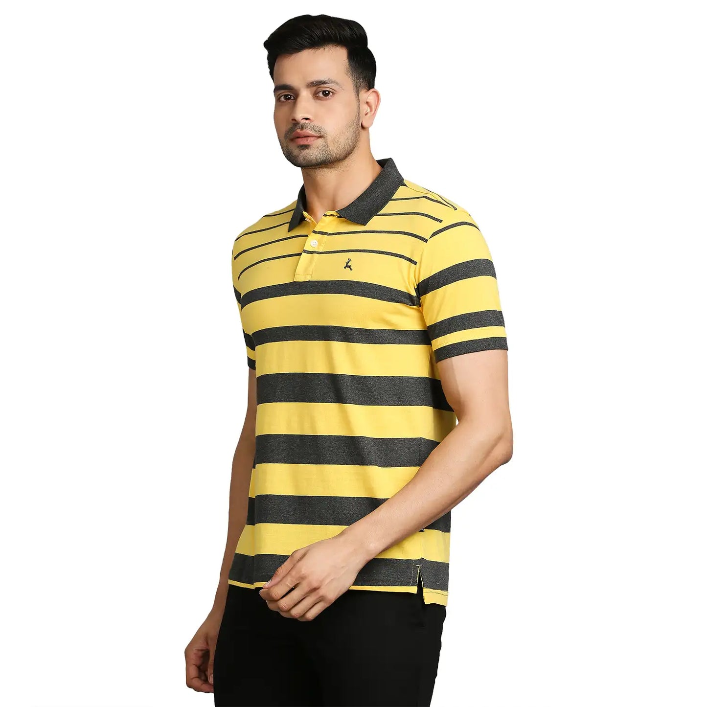 Men Regular Fit Black Polo