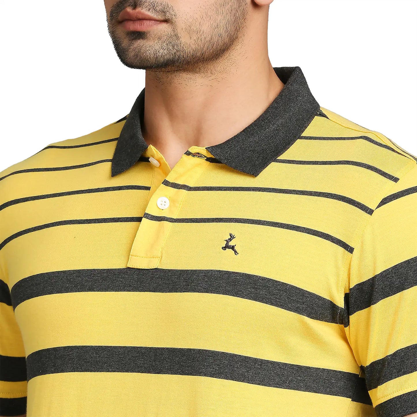 Men Regular Fit Black Polo