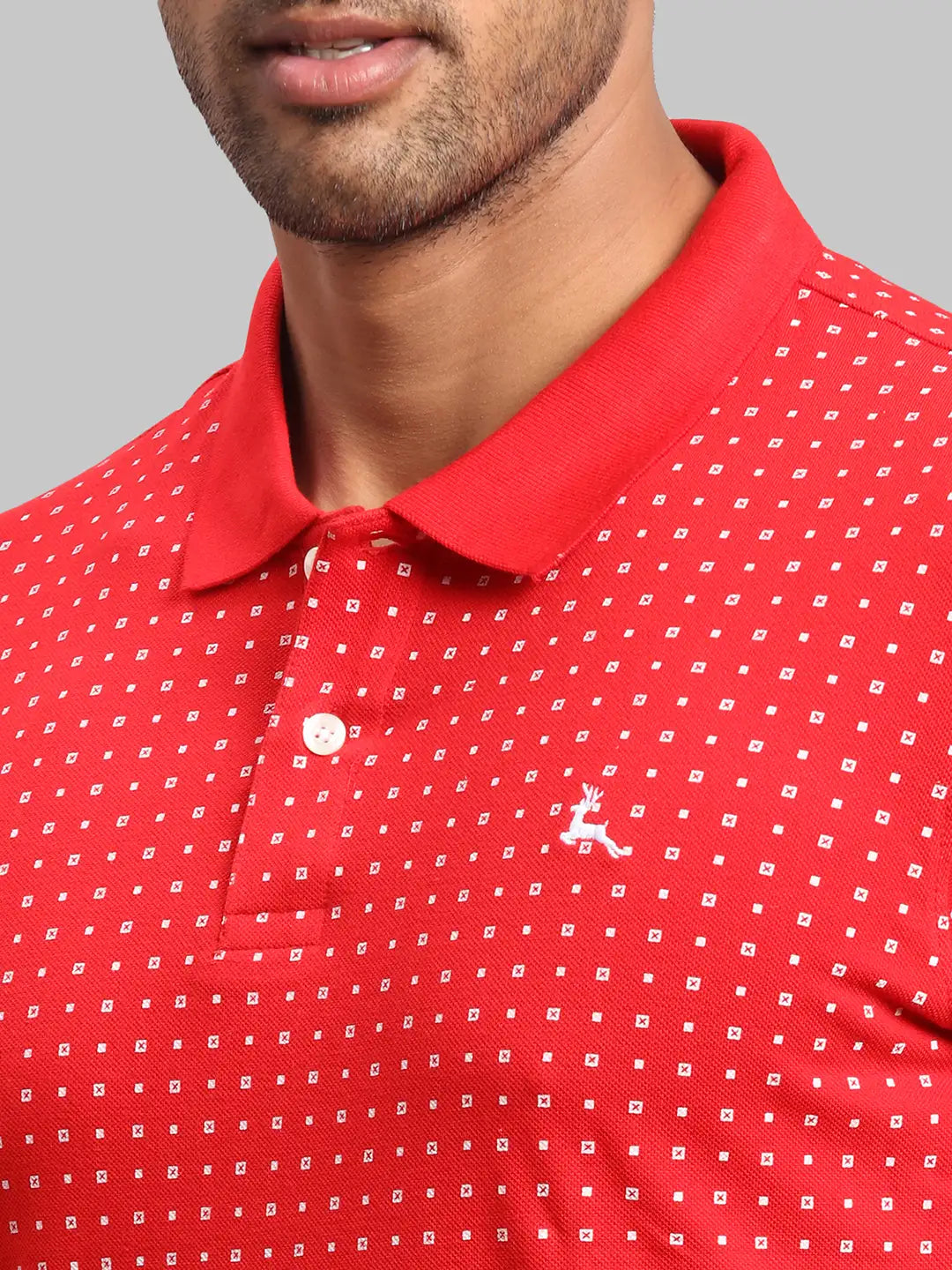 Men Regular Fit White Polo