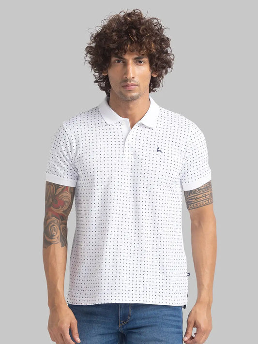 Men Regular Fit White Polo