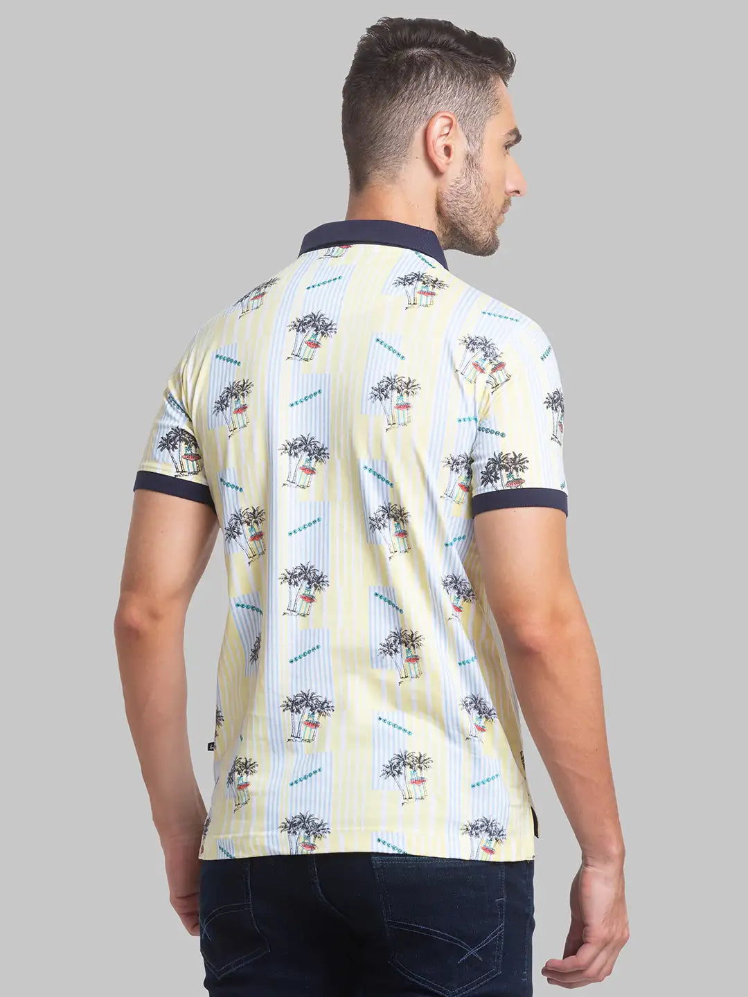 Men Regular Fit Dark Blue Polo