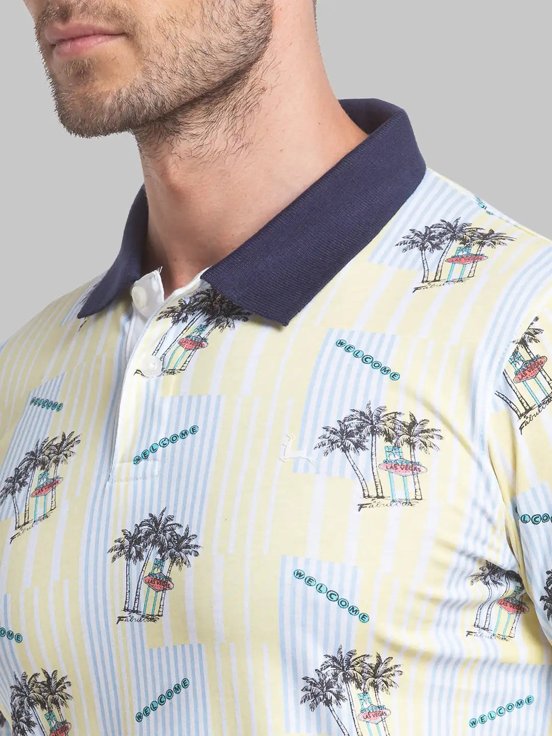 Men Regular Fit Dark Blue Polo