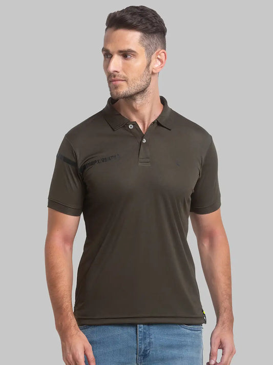 Men Regular Fit Blue Polo
