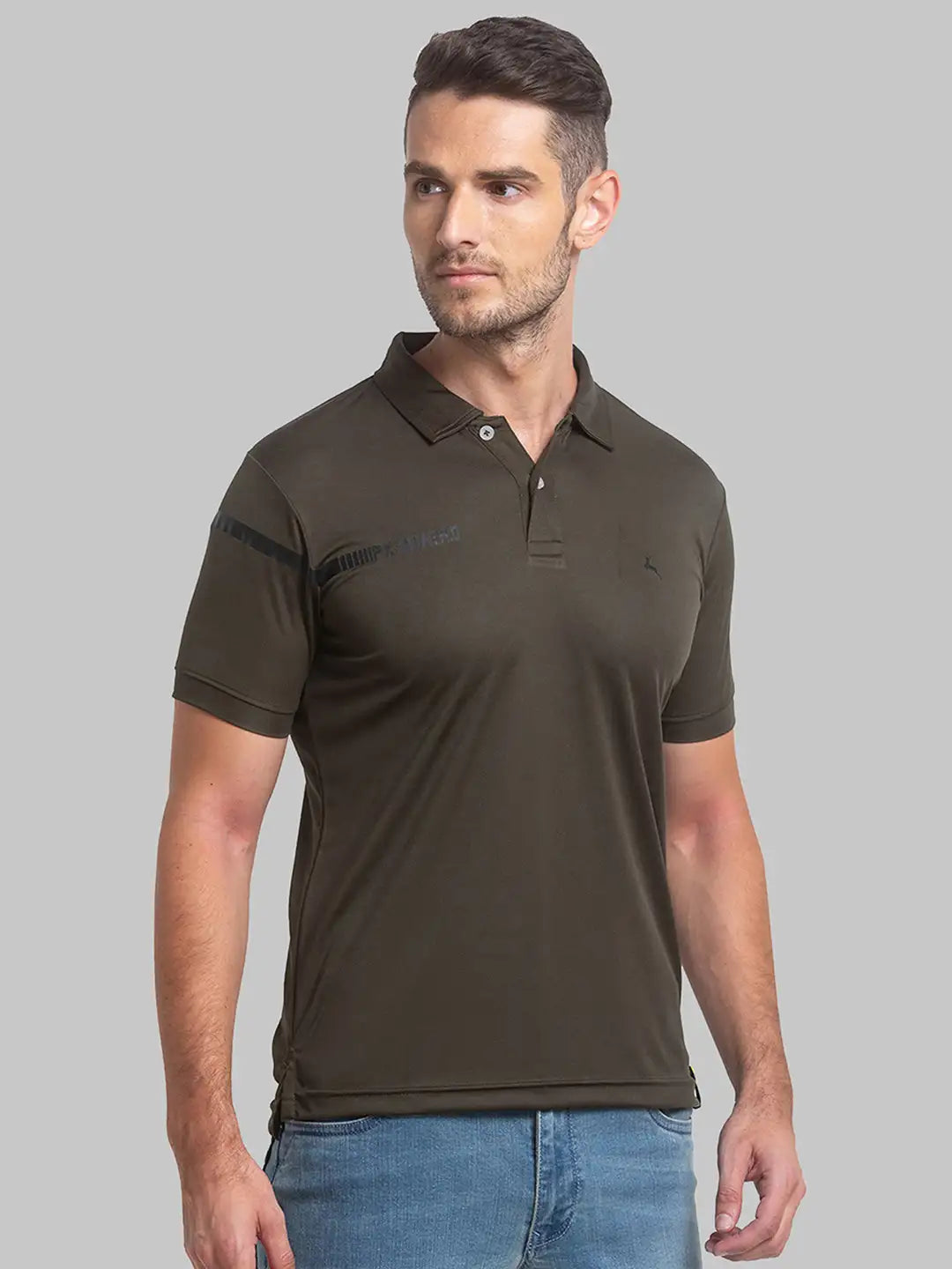 Men Regular Fit Blue Polo