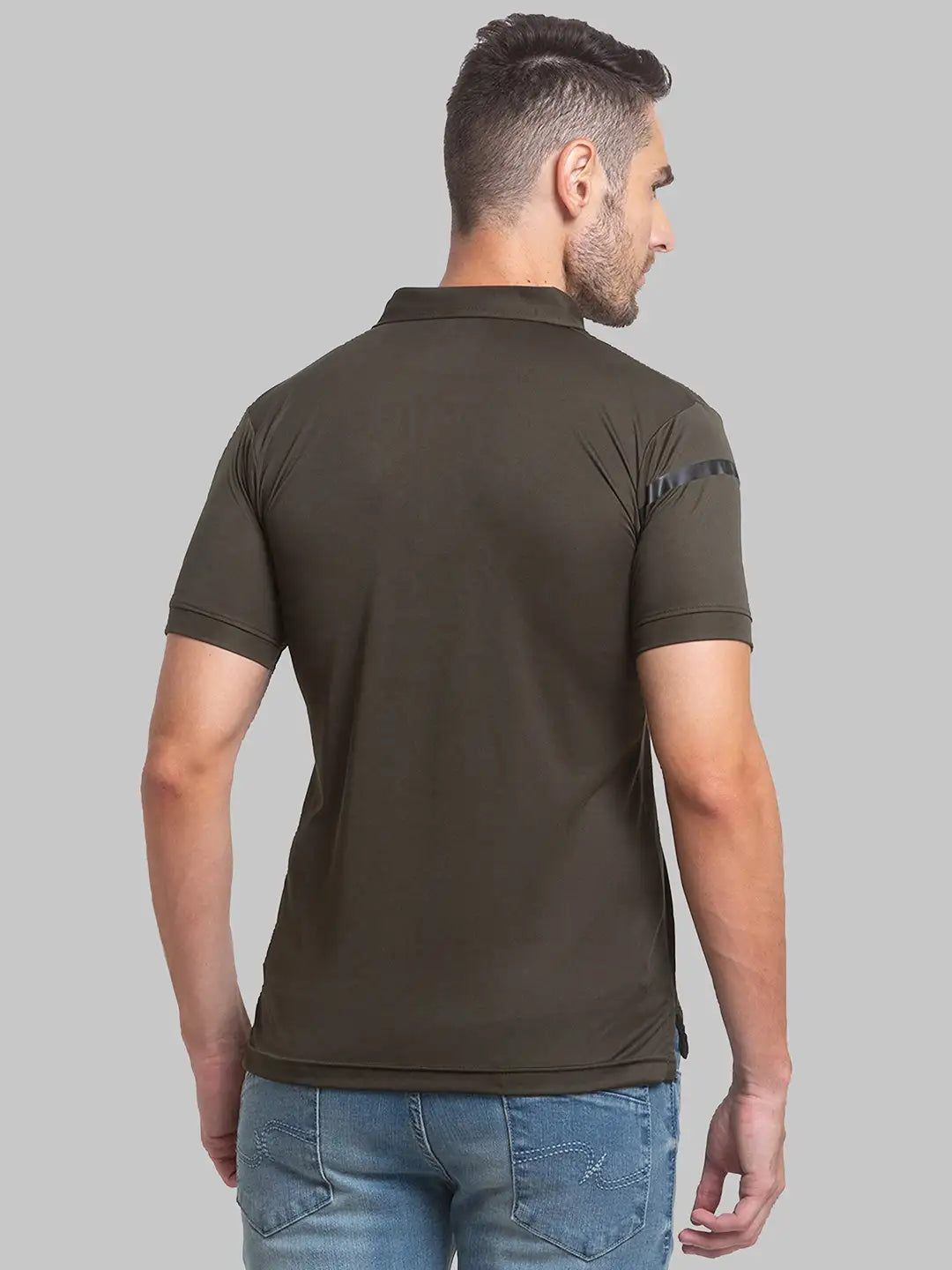 Men Regular Fit Blue Polo