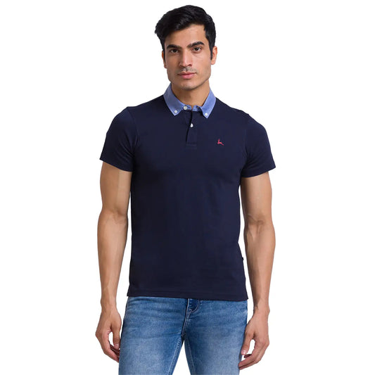 Men Slim Fit White Polo