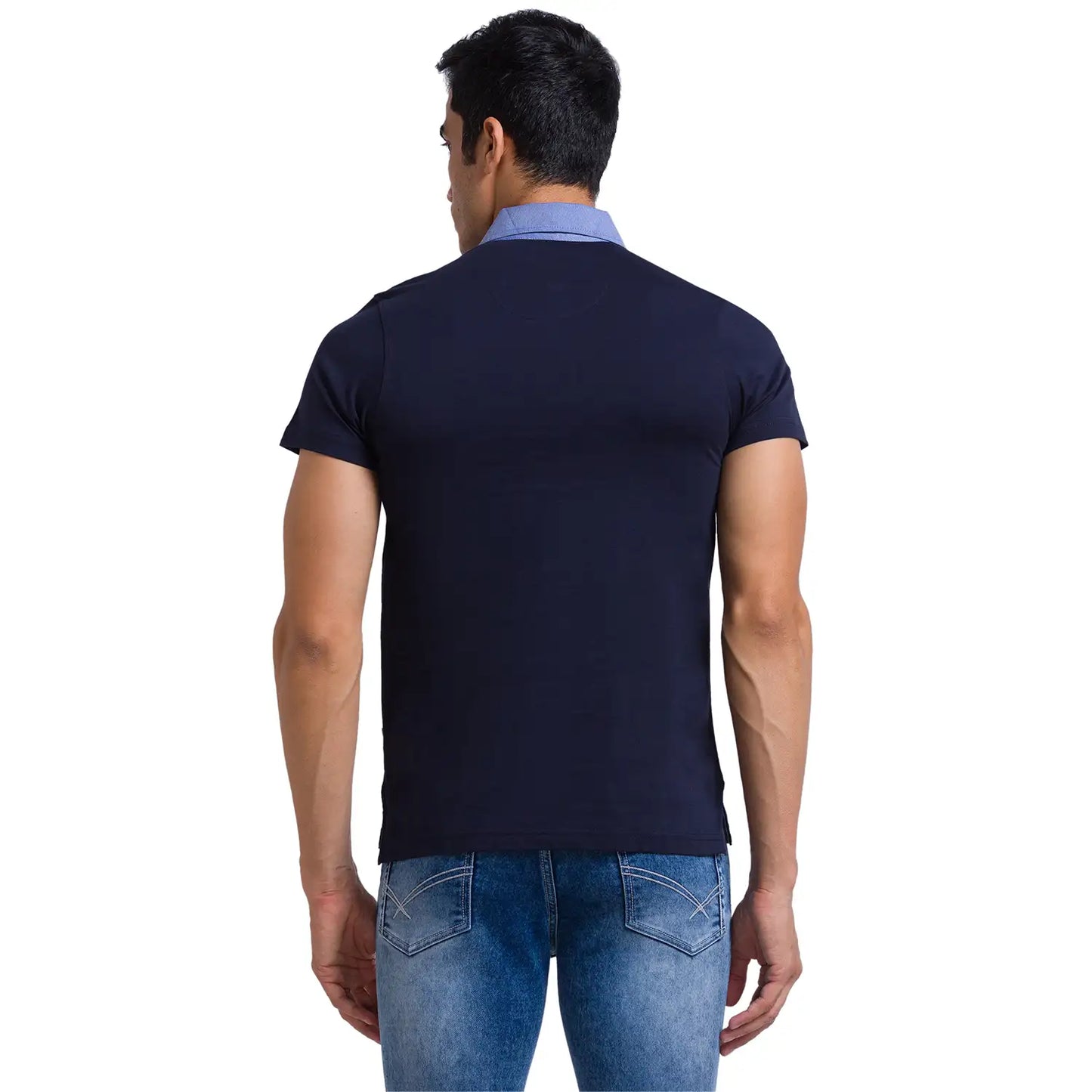 Men Slim Fit White Polo