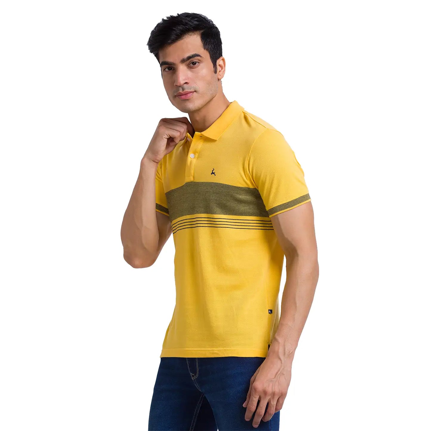 Men Regular Fit Blue Polo