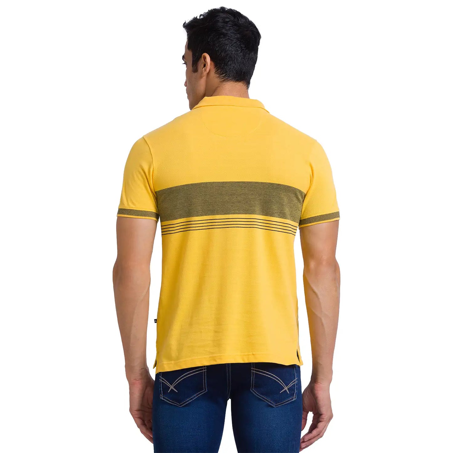 Men Regular Fit Blue Polo