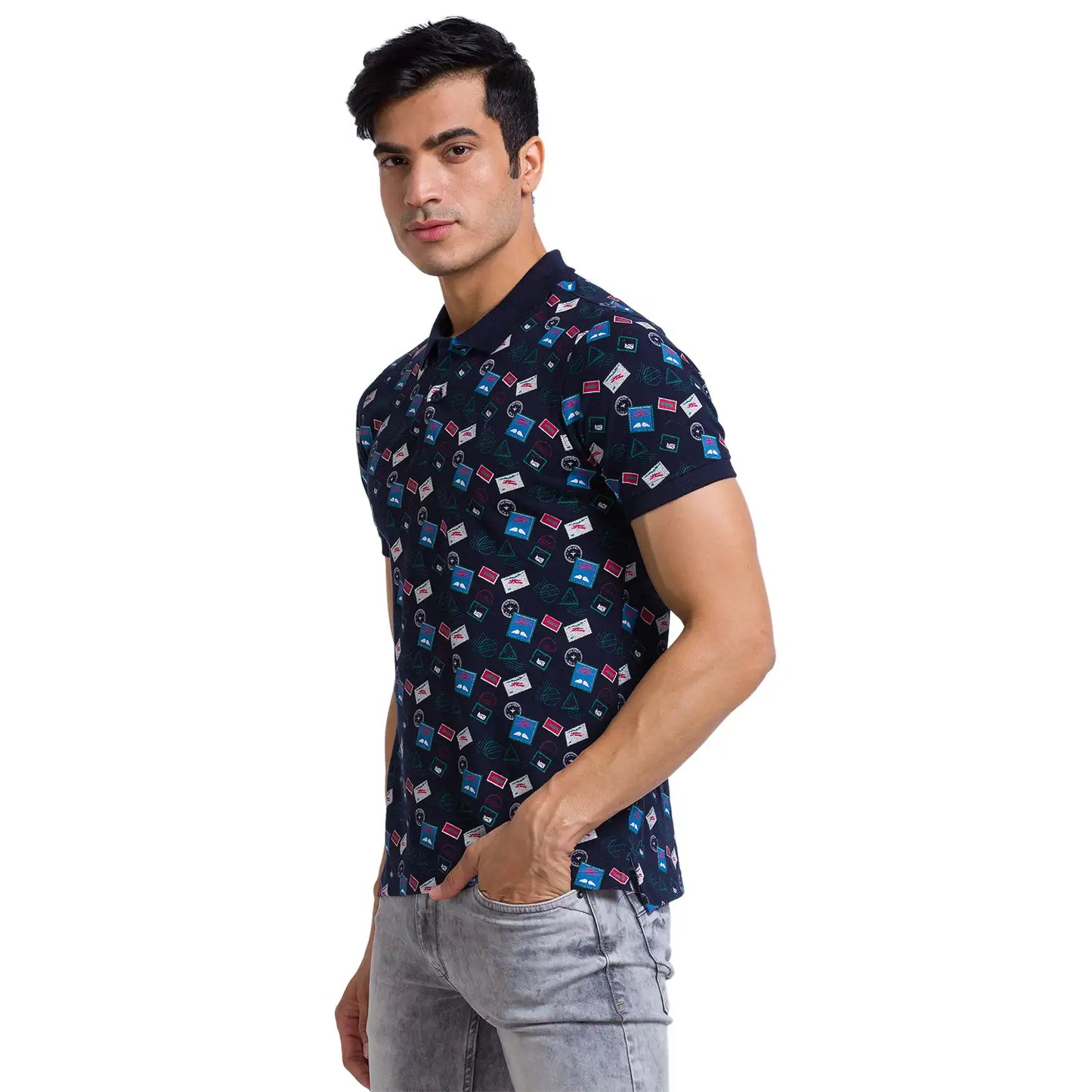 Men Regular Fit White Polo