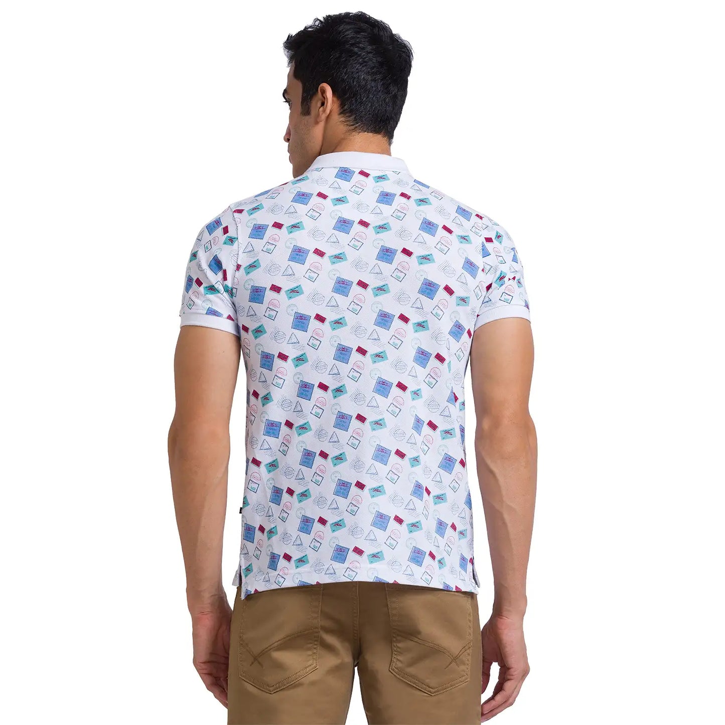 Men Regular Fit White Polo