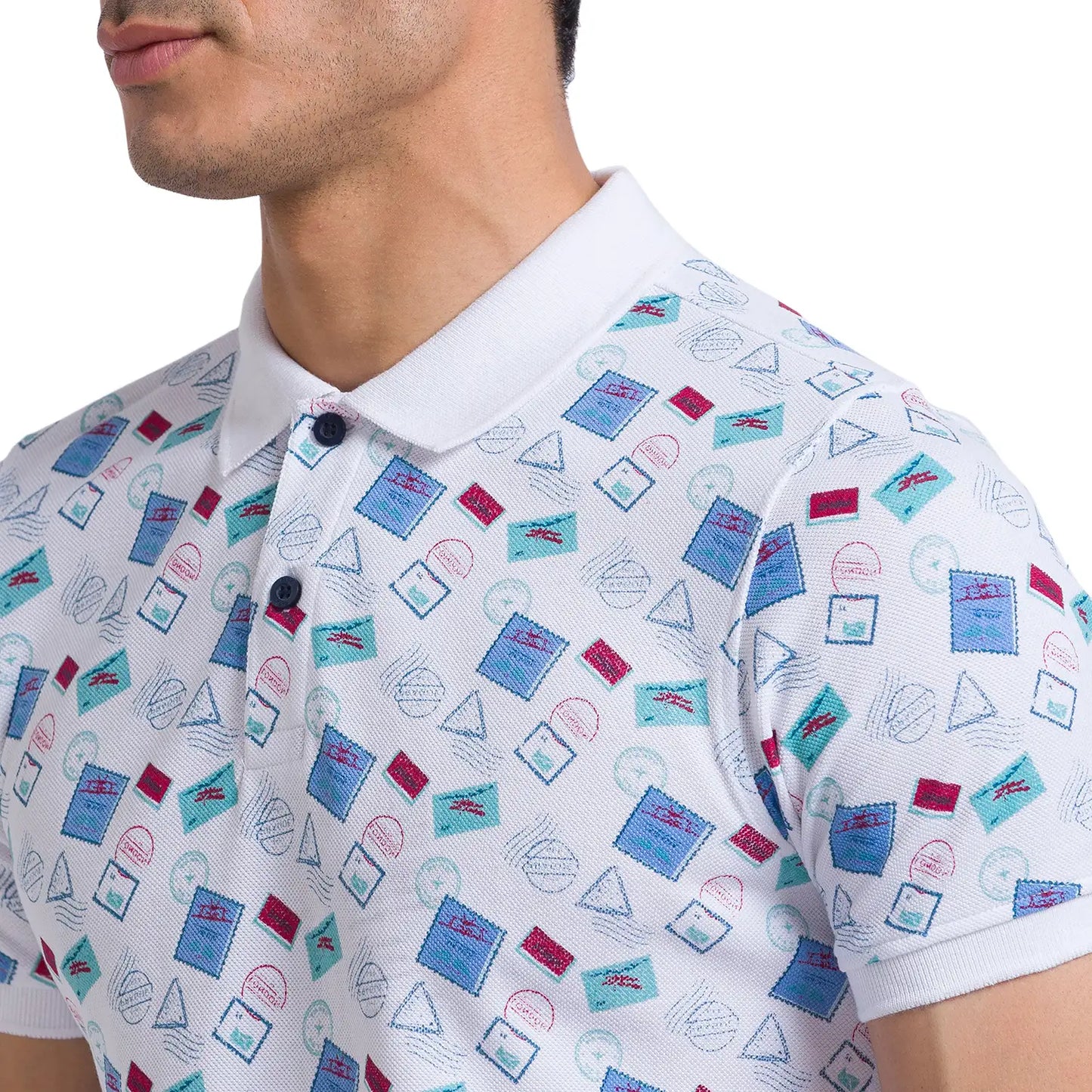 Men Regular Fit White Polo