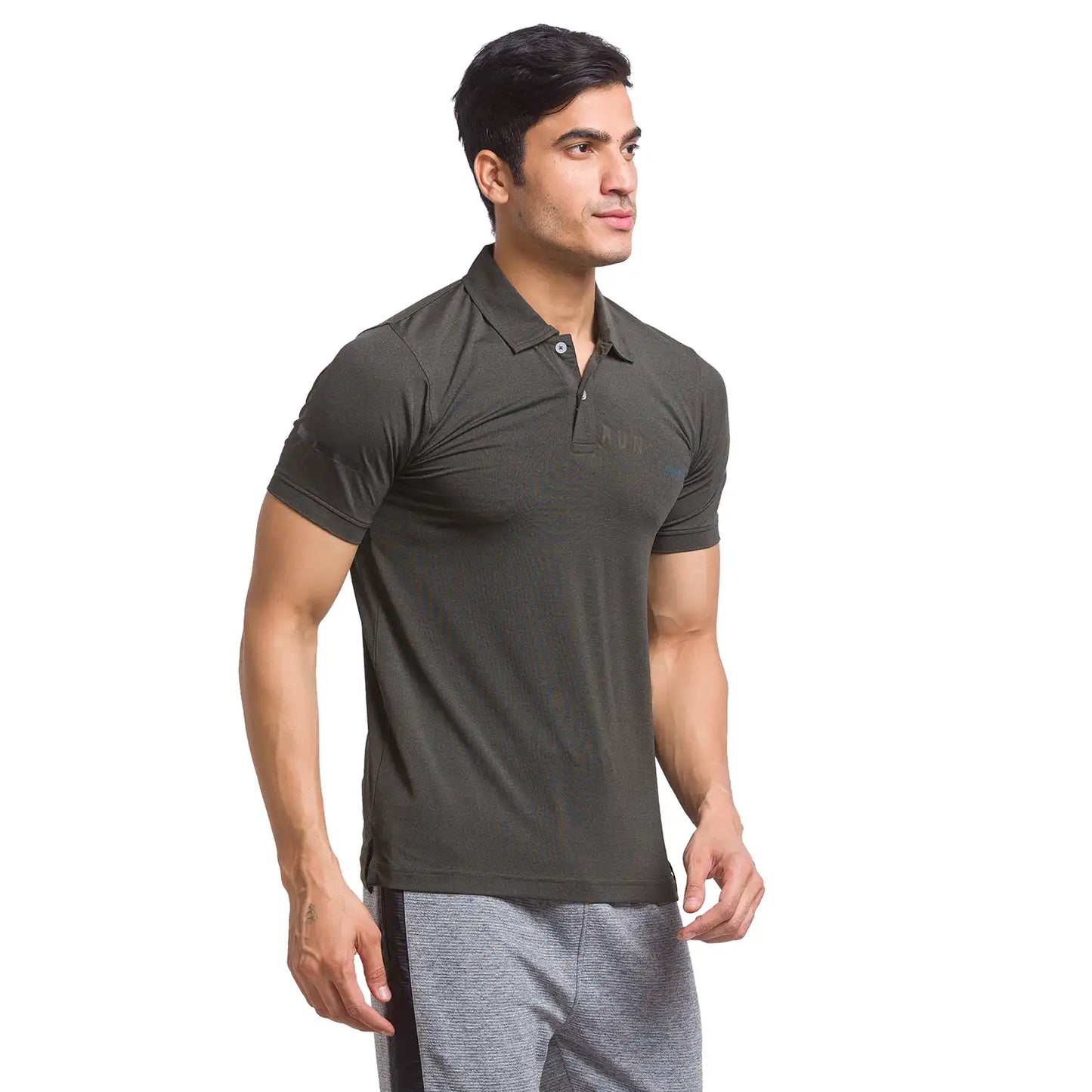 Men Slim Fit Medium Orange Polo