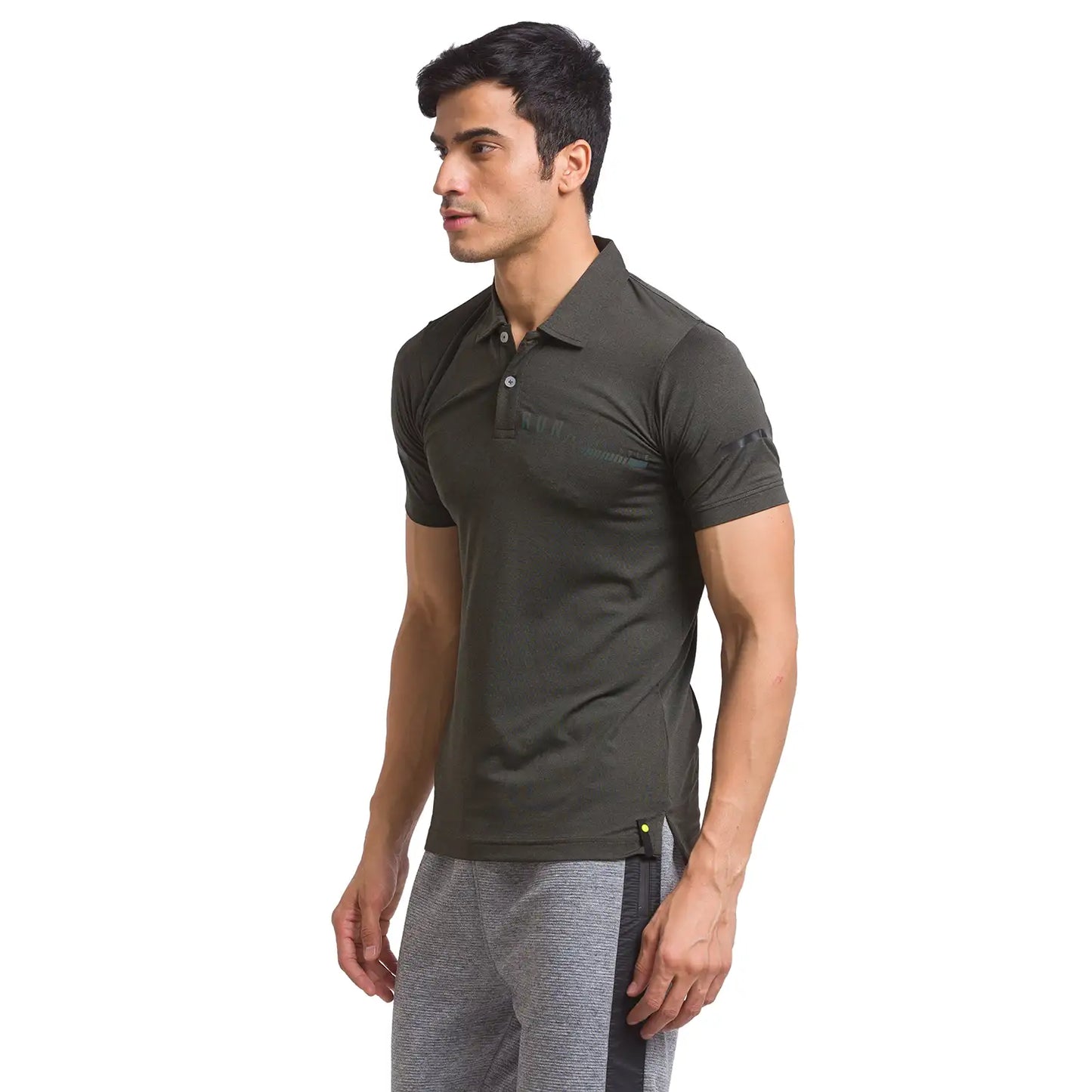 Men Slim Fit Medium Orange Polo