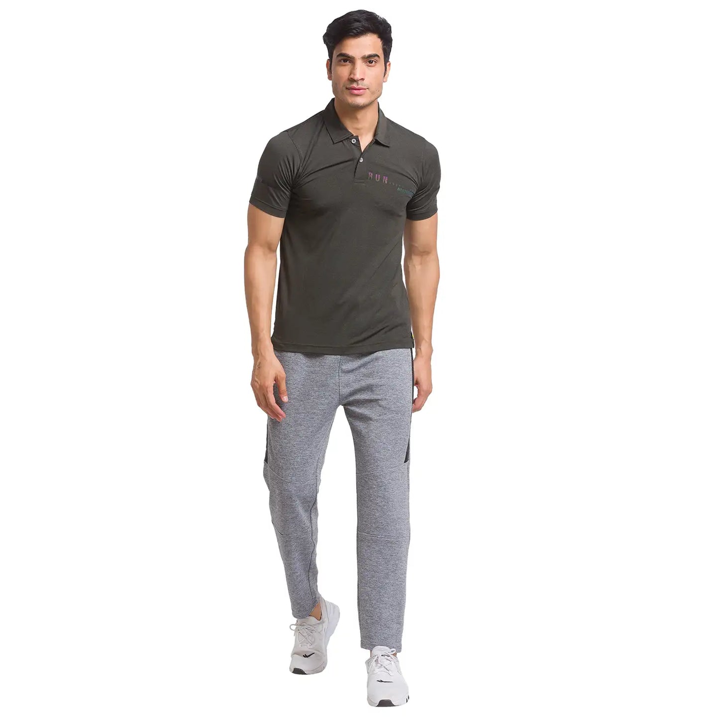 Men Slim Fit Medium Orange Polo