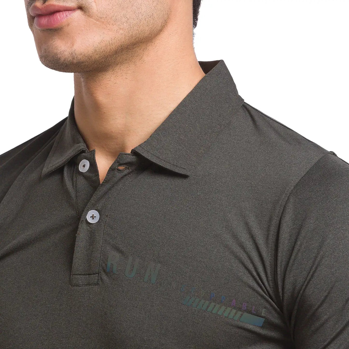 Men Slim Fit Medium Orange Polo