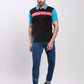 Parx Men Black Yarn Dyed Regular Fit Cotton T-Shirt
