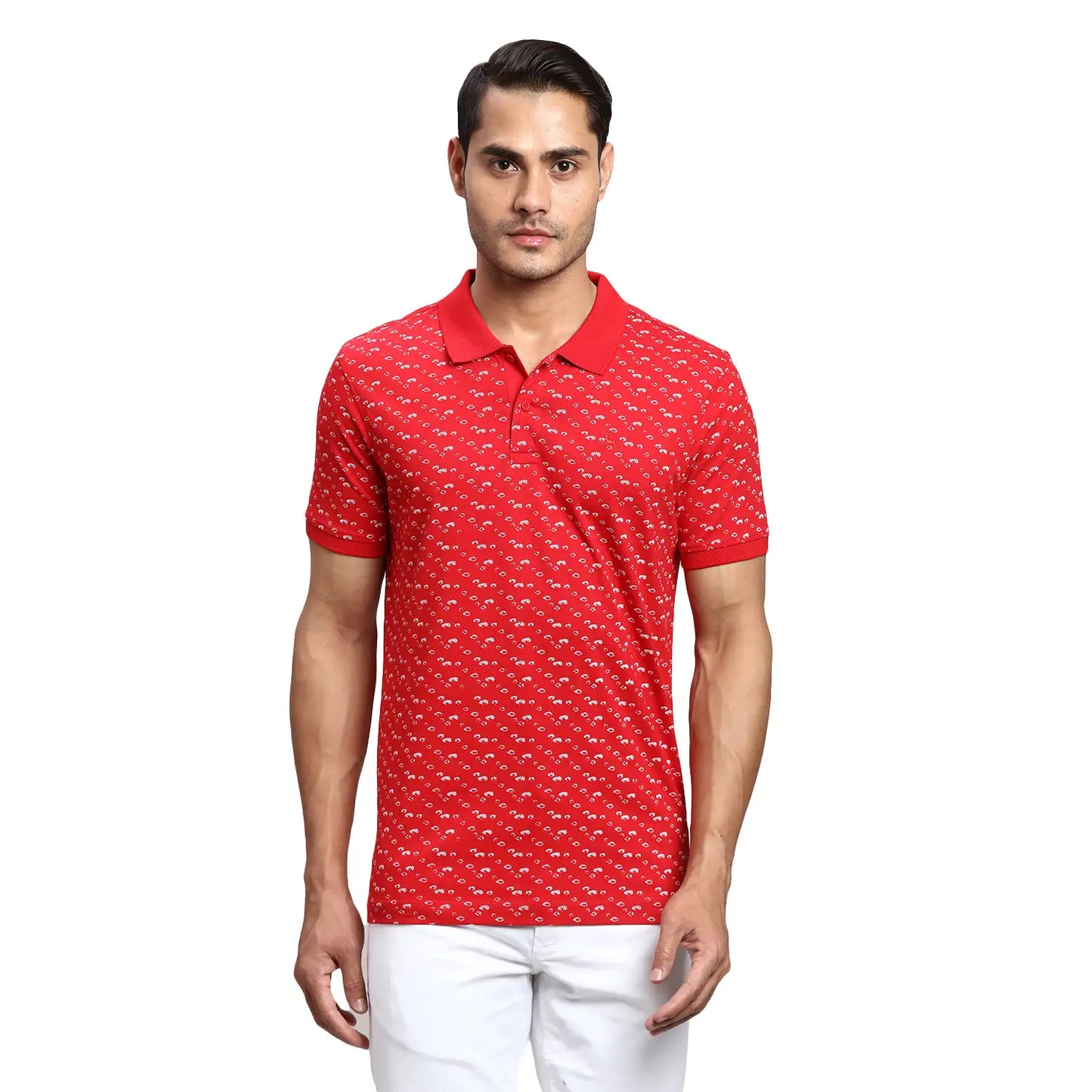 Men Regular Fit Orange Polo