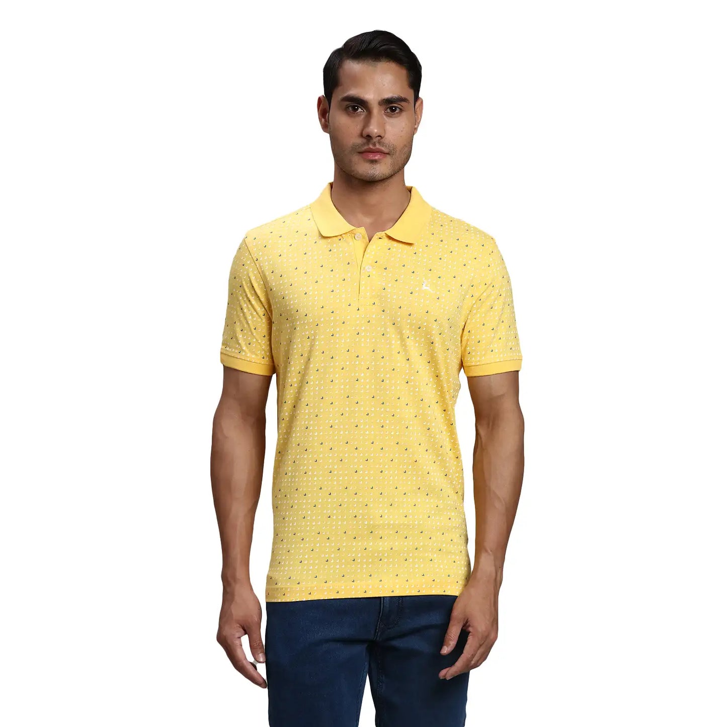 Men Regular Fit Green Polo