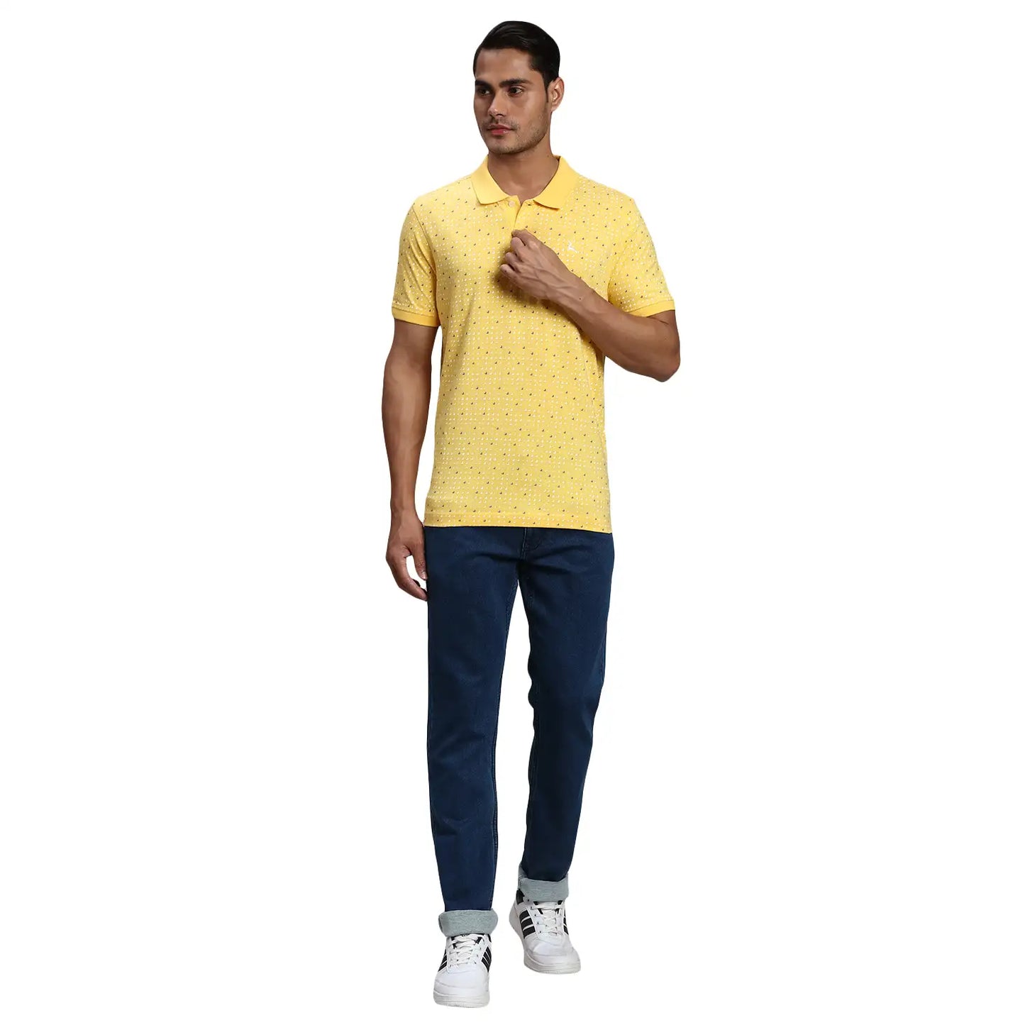 Men Regular Fit Green Polo