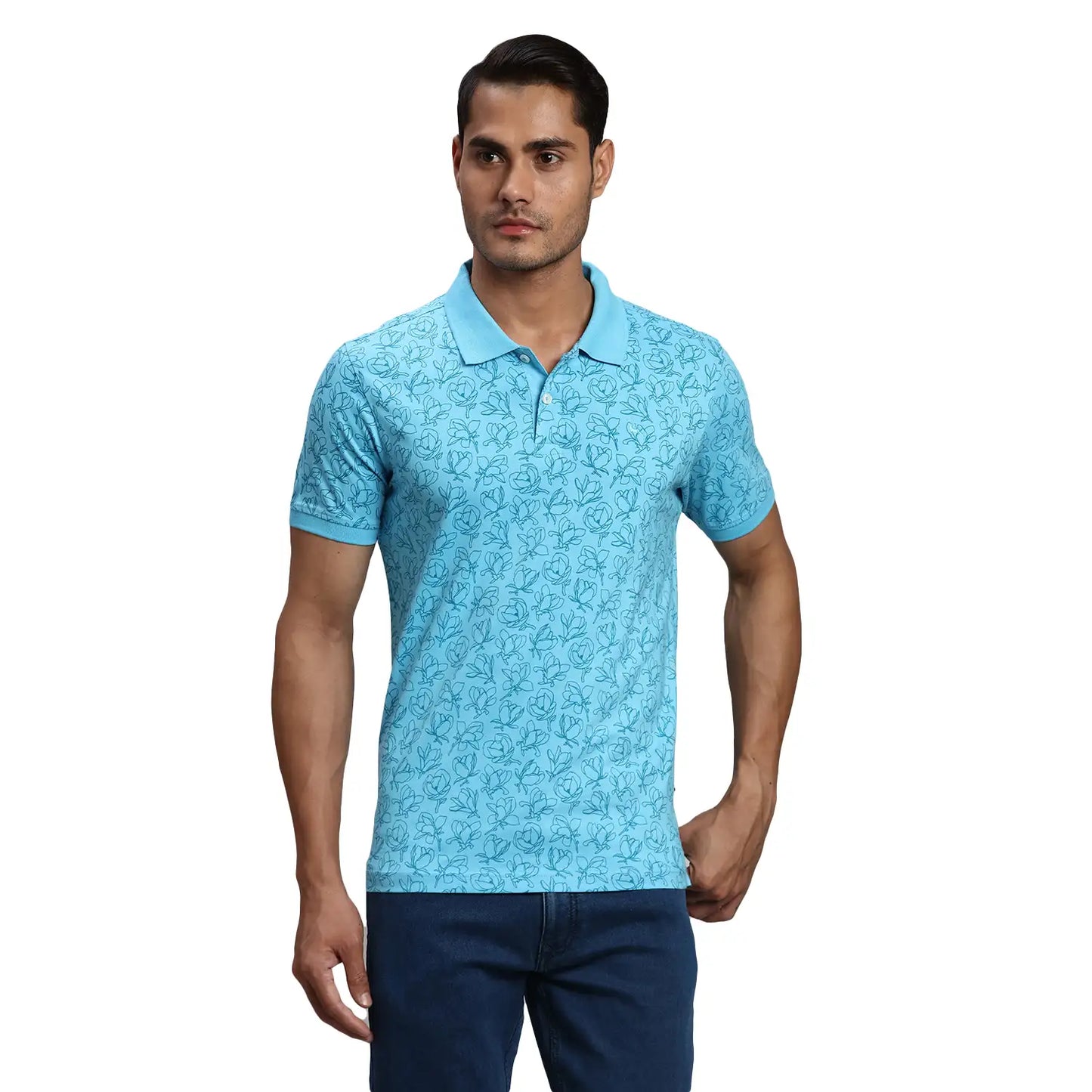 Men Regular Fit Green Polo
