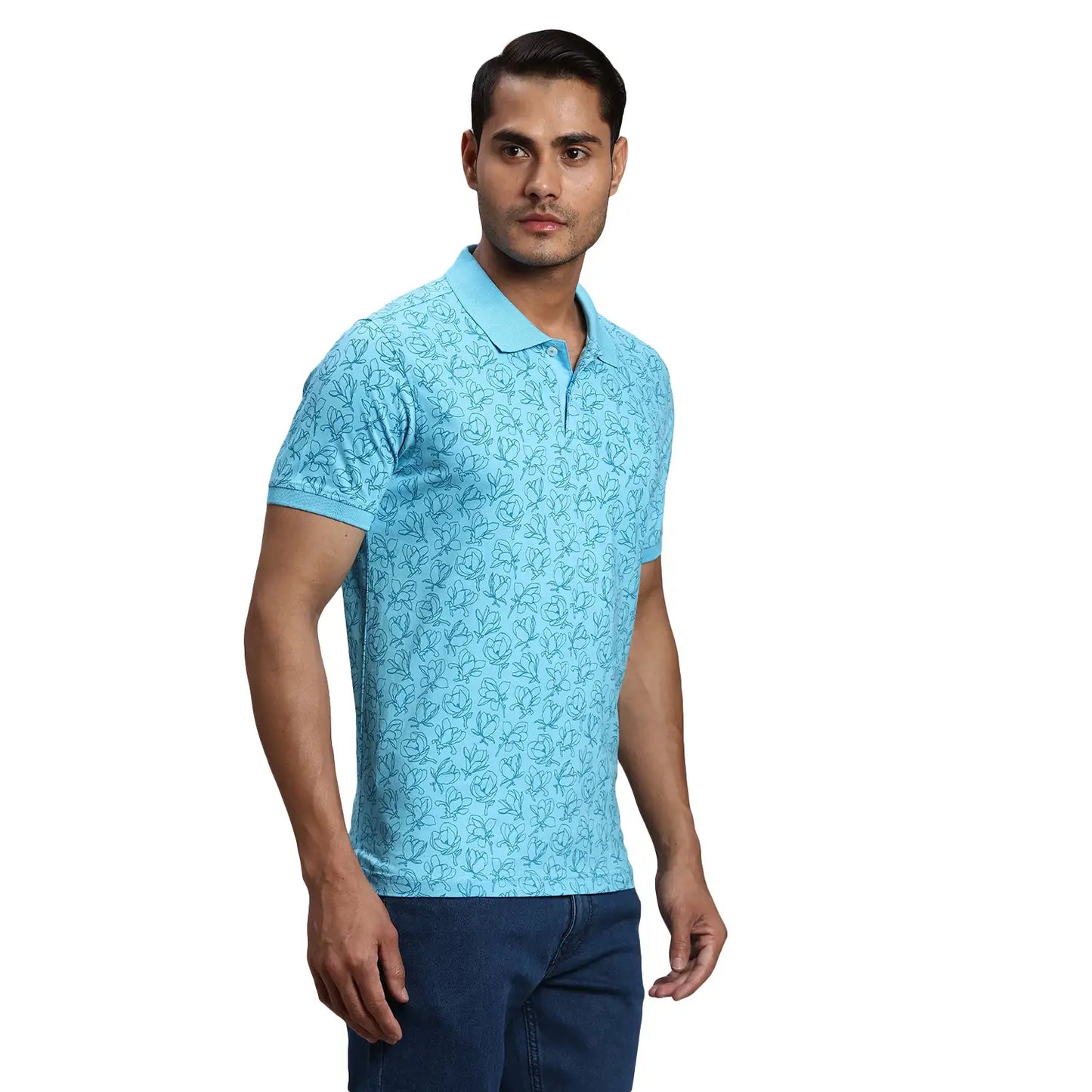 Men Regular Fit Green Polo