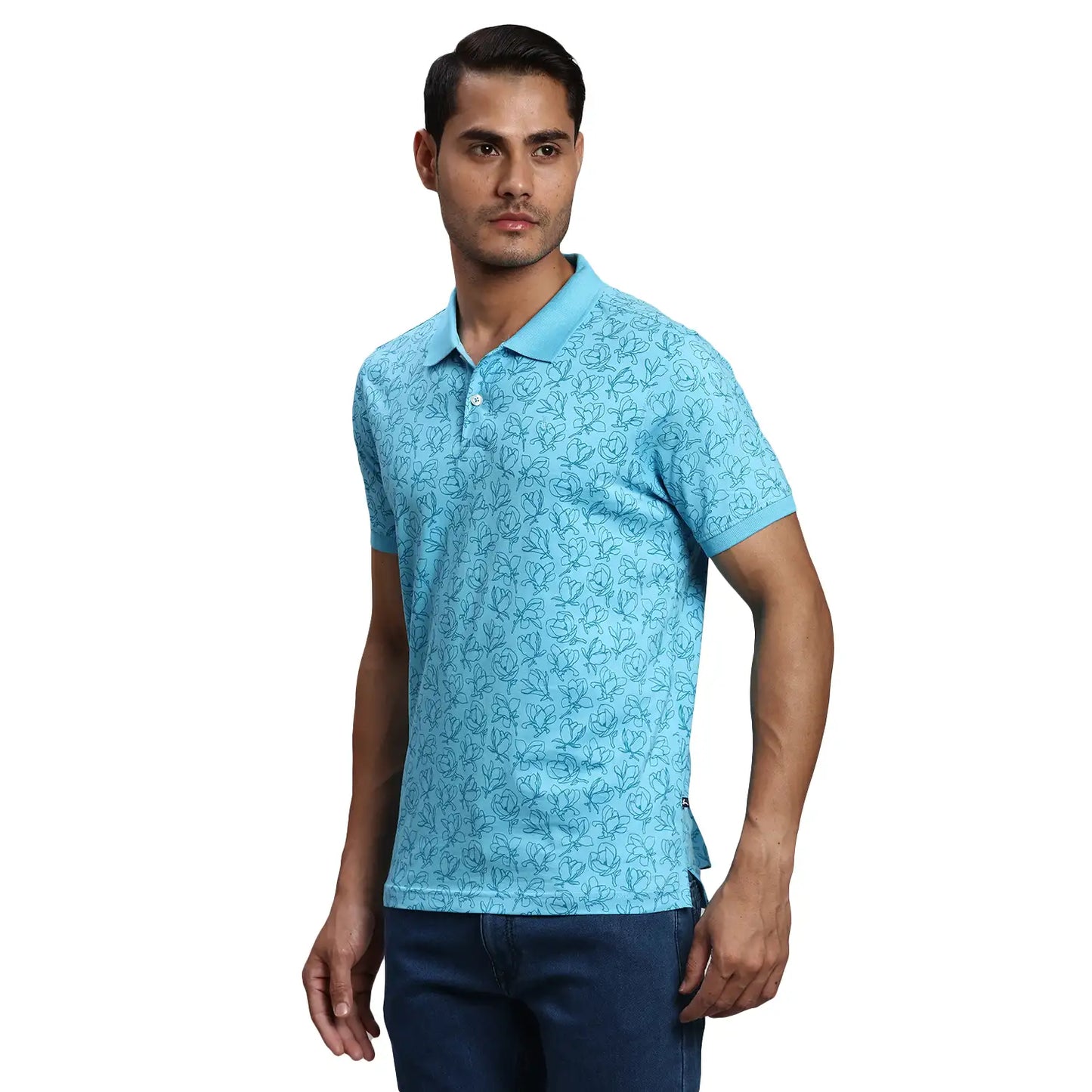 Men Regular Fit Green Polo