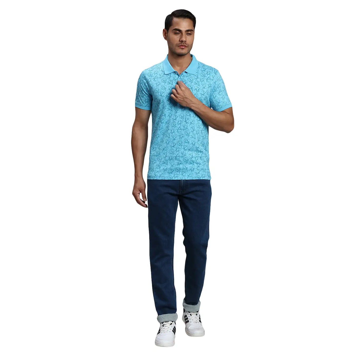 Men Regular Fit Green Polo