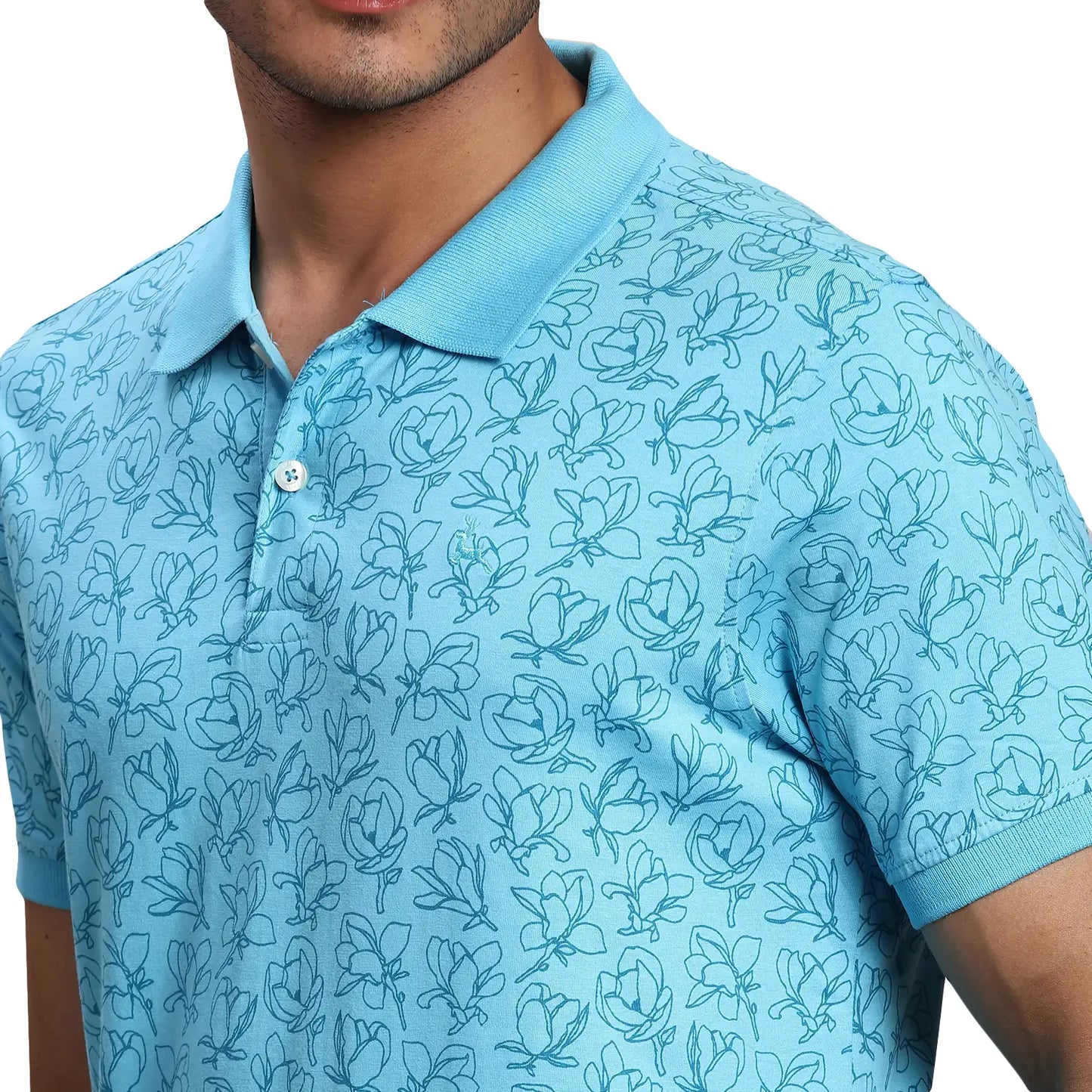 Men Regular Fit Green Polo