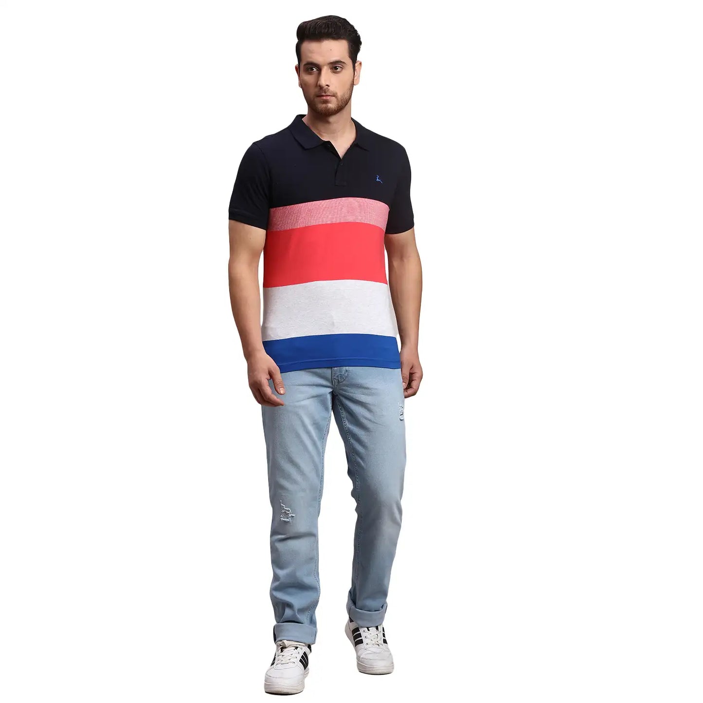 Men Regular Fit White Polo