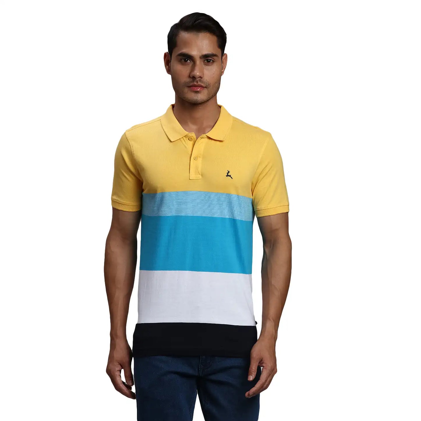 Men Regular Fit Grey Polo
