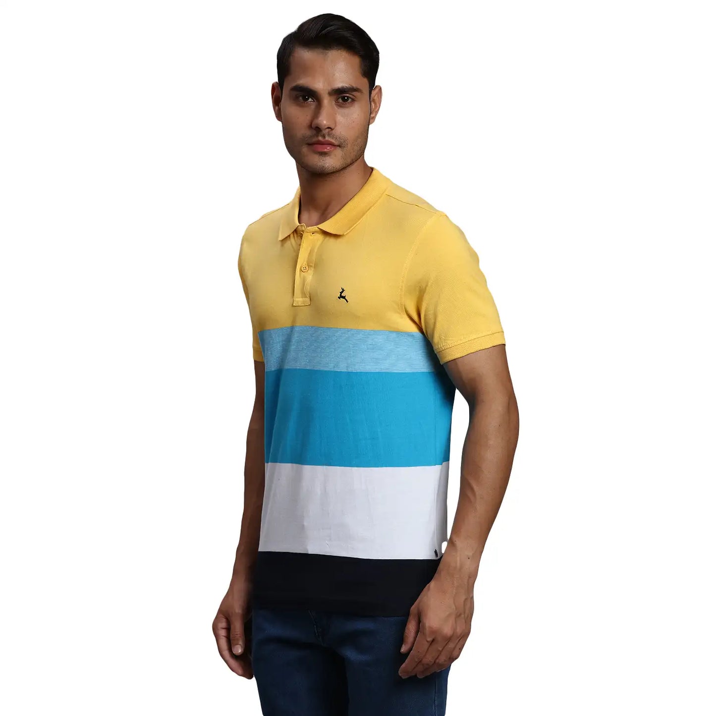 Men Regular Fit Grey Polo
