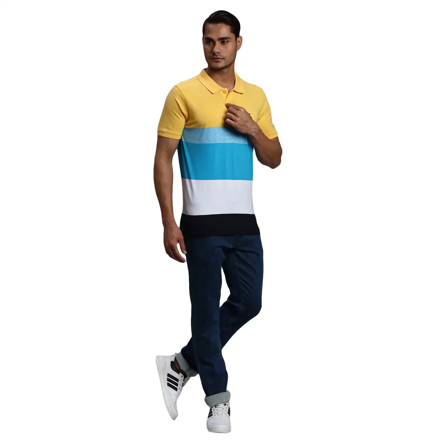 Men Regular Fit Grey Polo