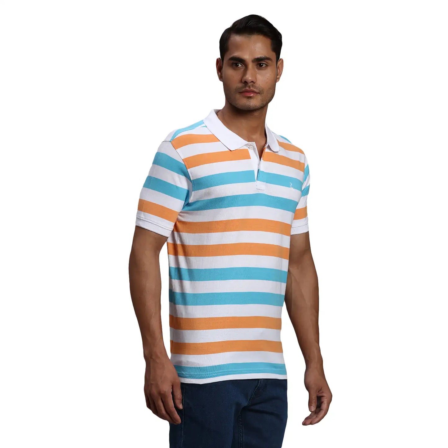 Men Regular Fit Yellow Polo
