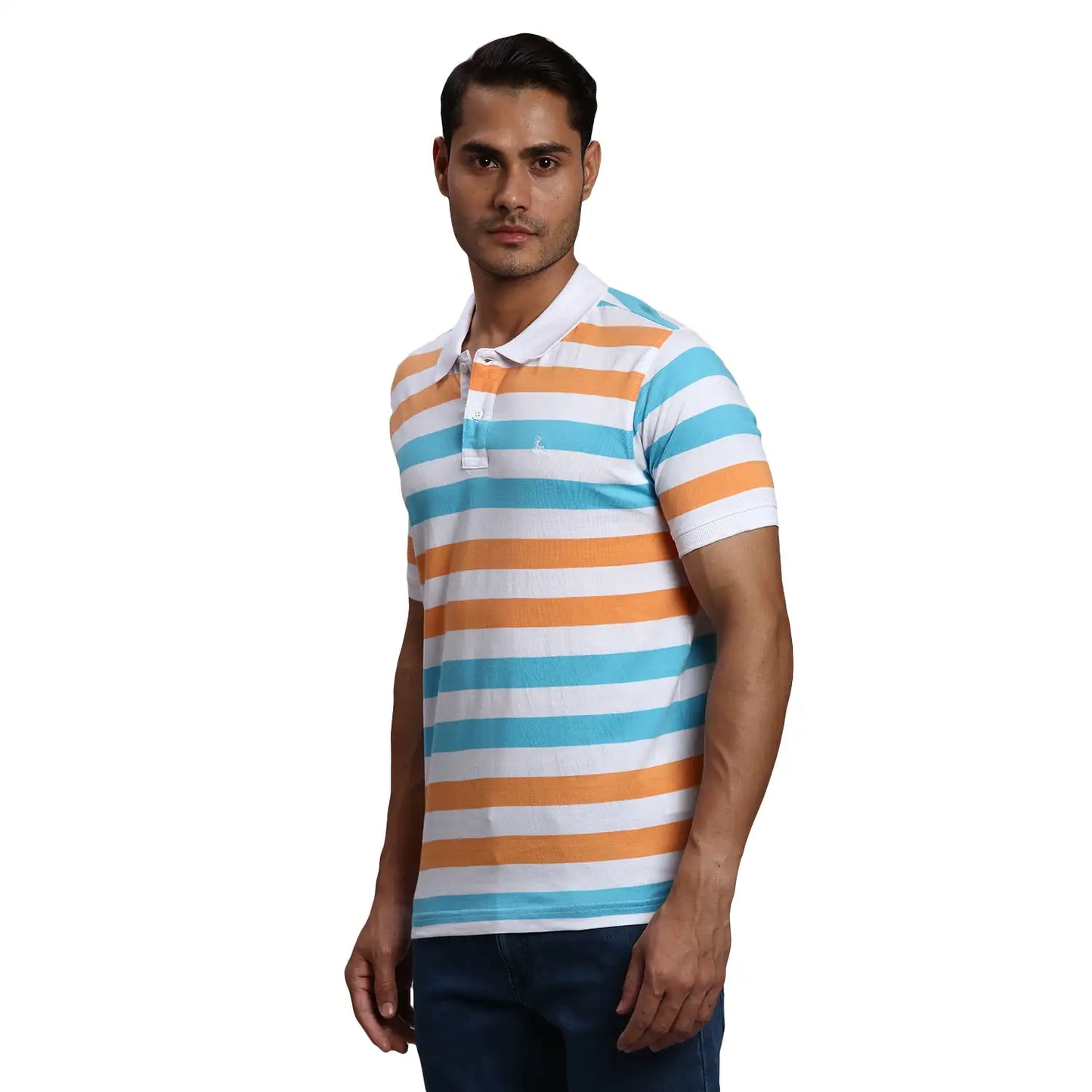 Men Regular Fit Yellow Polo