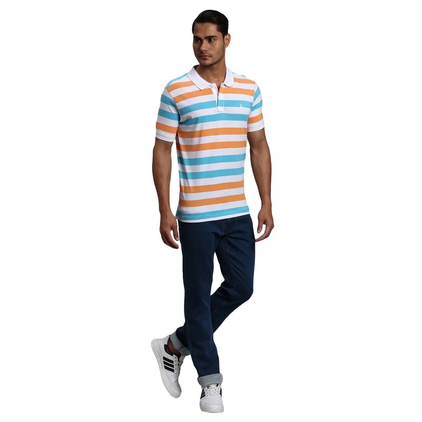 Men Regular Fit Yellow Polo