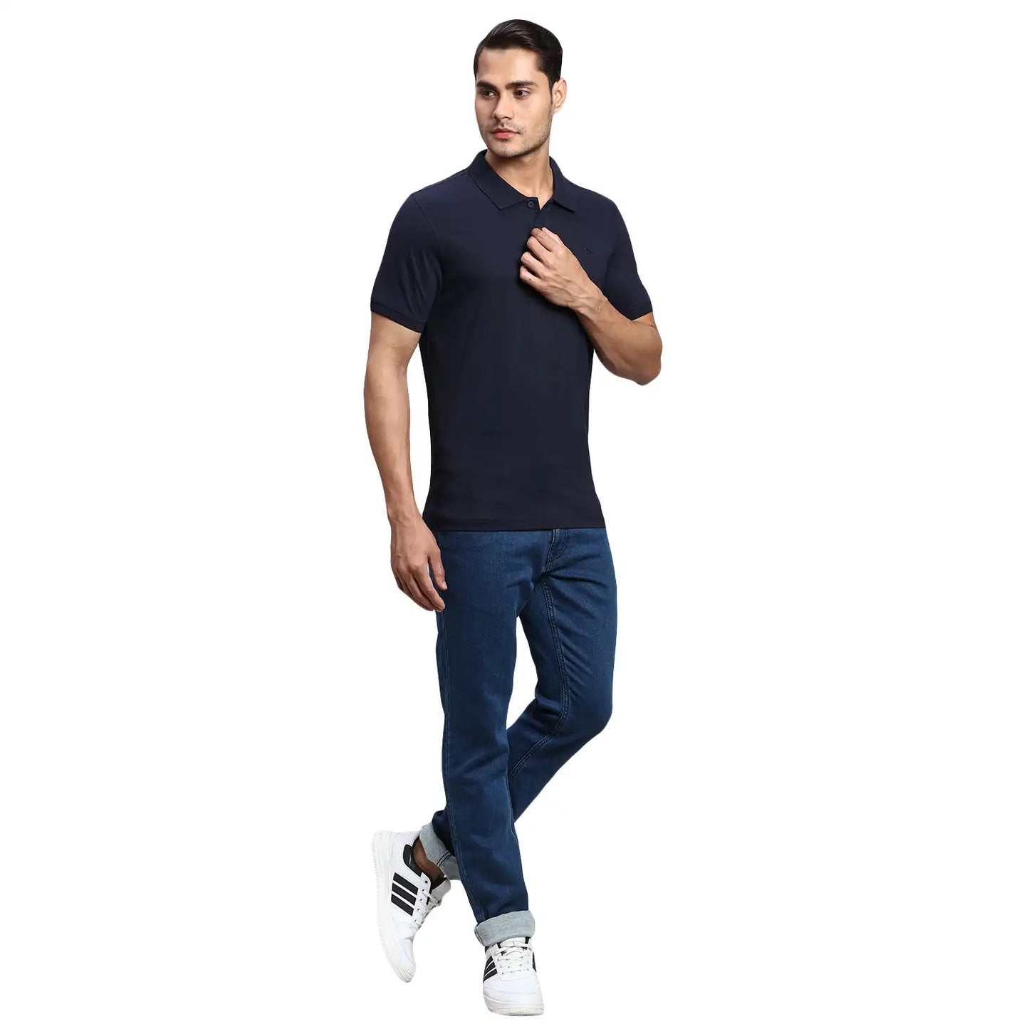 Men Regular Fit Green Polo
