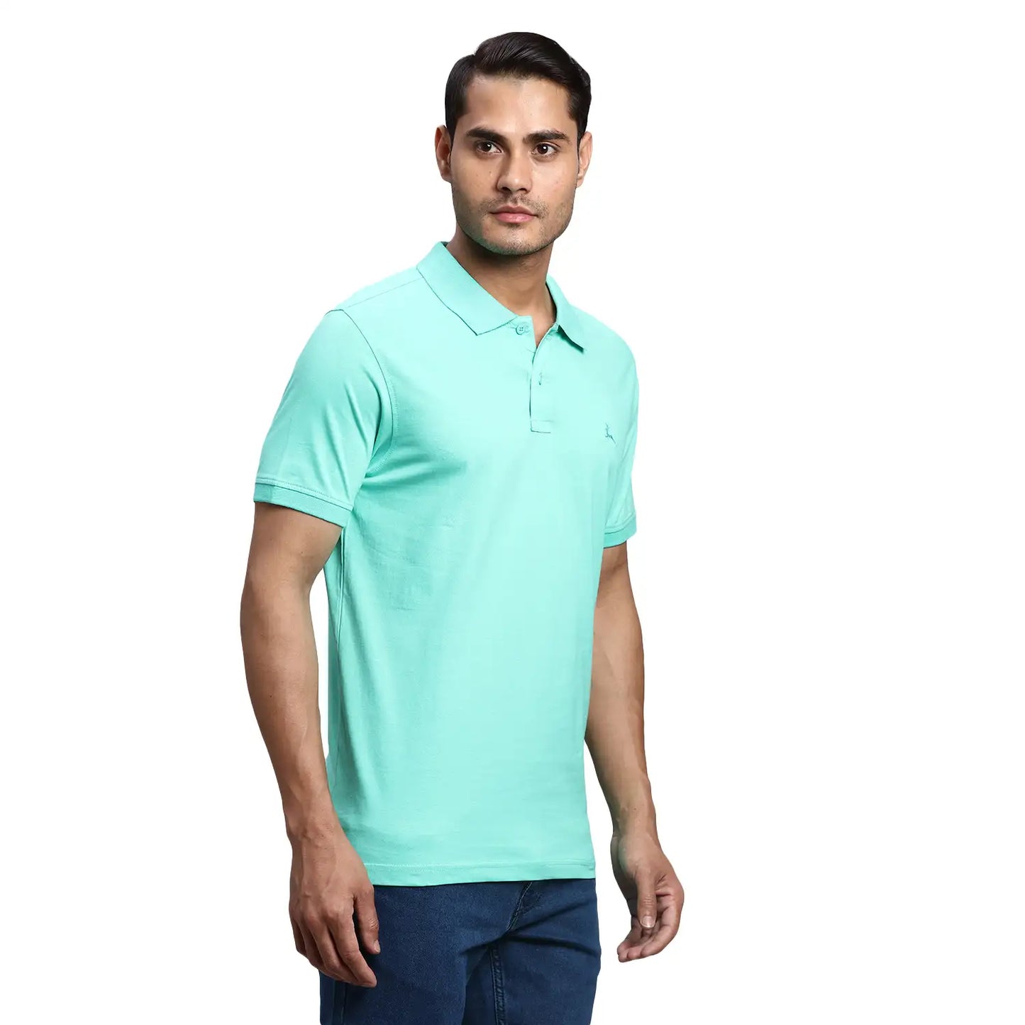 Men Regular Fit White Polo