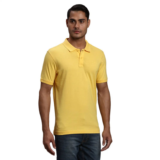 Men Regular Fit Orange Polo