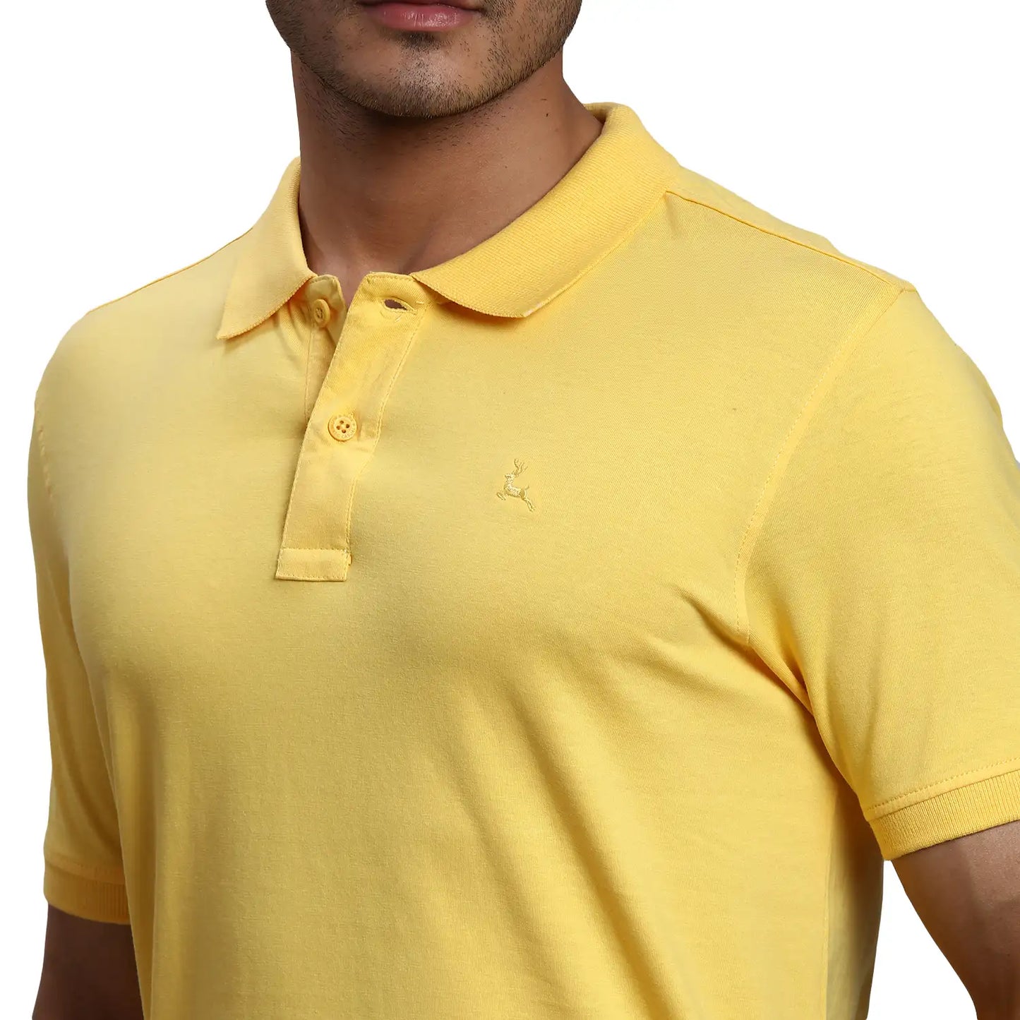 Men Regular Fit Orange Polo