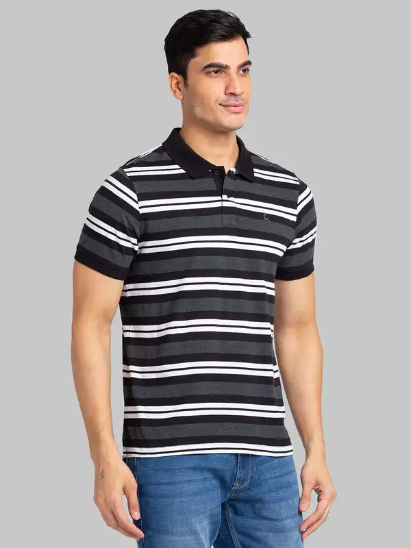 Men Regular Fit Blue T-Shirt