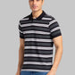 Men Regular Fit Blue T-Shirt