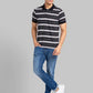 Men Regular Fit Blue T-Shirt