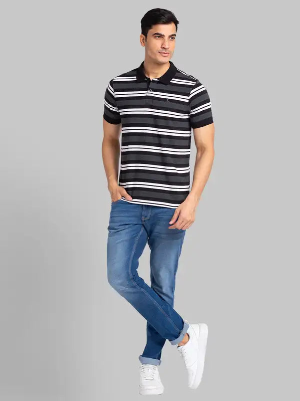 Men Regular Fit Blue T-Shirt