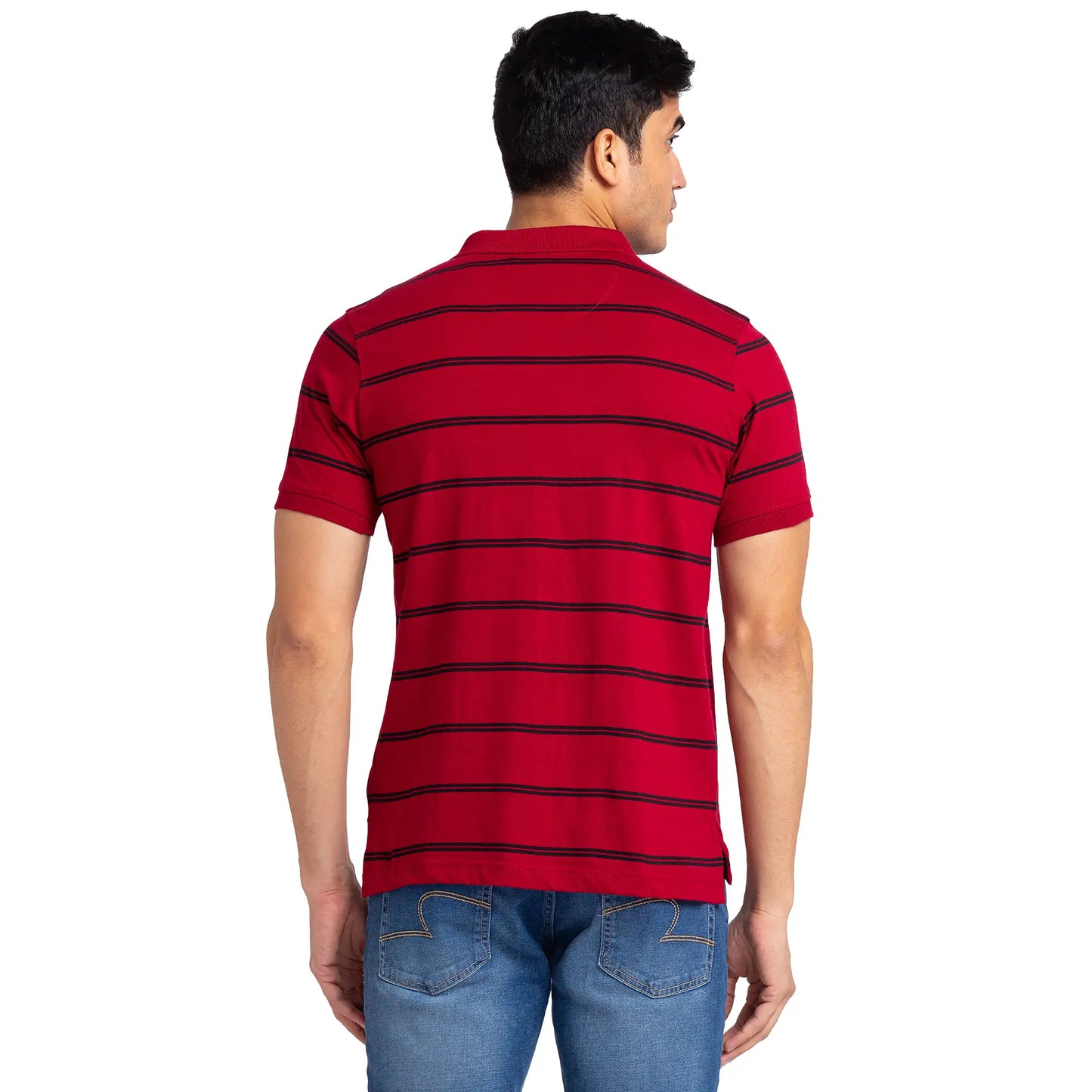 Men Regular Fit Blue Polo