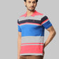 Men Regular Fit Blue T-Shirt