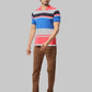 Men Regular Fit Blue T-Shirt