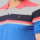 Men Regular Fit Blue T-Shirt